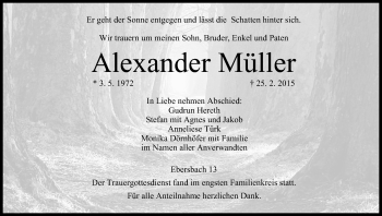 Anzeige von Alexander Müller von MGO
