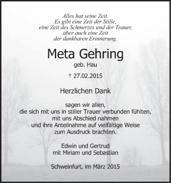 Anzeige von Meta Gehring von MGO
