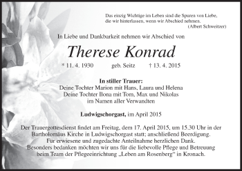 Anzeige von Therese Konrad von MGO