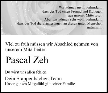 Anzeige von Pascal Zeh von MGO