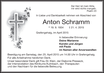 Anzeige von Anton Schramm von MGO