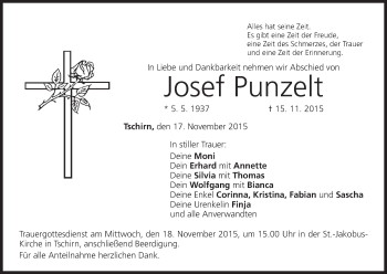 Anzeige von Josef Punzelt von MGO
