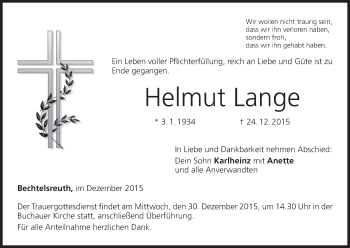 Anzeige von Helmut Lange von MGO