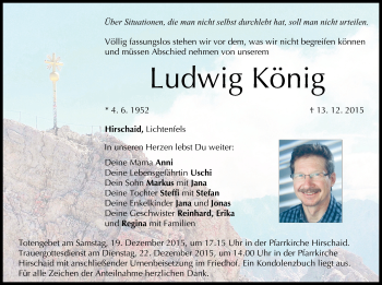 Anzeige von Ludwig König von MGO