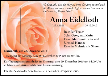 Anzeige von Anna Eidelloth von MGO