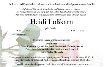 Anzeige von Heidi Loßkarn von MGO