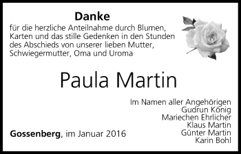 Anzeige von Paula Martin von MGO