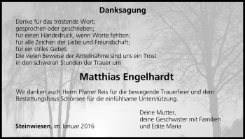 Anzeige von Matthias Engelhardt von MGO