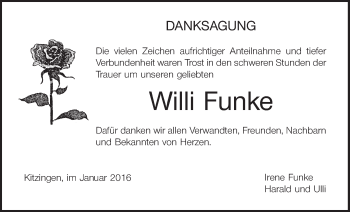 Anzeige von Willi Funke von MGO
