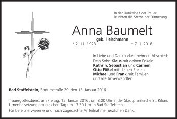 Anzeige von Anna Baumelt von MGO