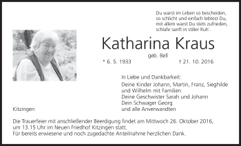 Anzeige von Katharina Kraus von MGO