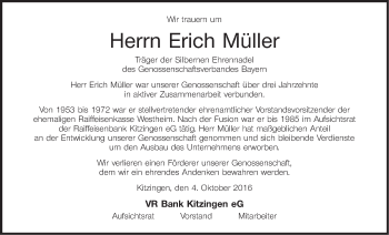 Anzeige von Erich Müller von MGO