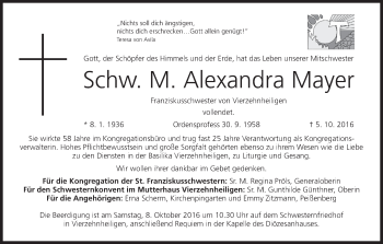 Anzeige von Alexandra Mayer von MGO