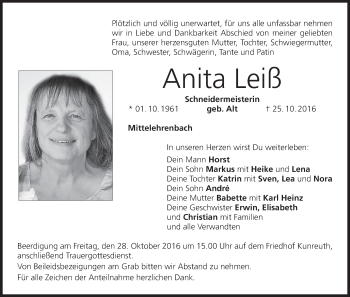 Anzeige von Anita Leiß von MGO