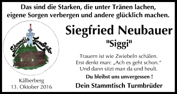 Anzeige von Siegfried Neubauer von MGO