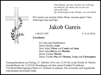 Anzeige von Jakob Gareis von MGO