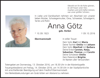 Anzeige von Anna Götz von MGO