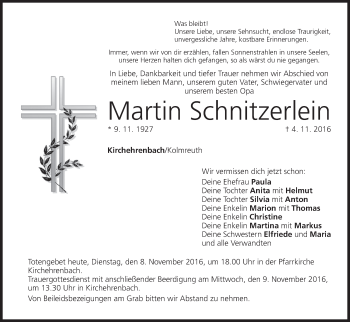 Anzeige von Martin Schnitzerlein von MGO