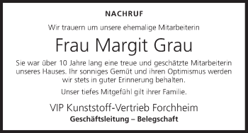 Anzeige von Margit Grau von MGO