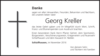 Anzeige von Georg Kreller von MGO