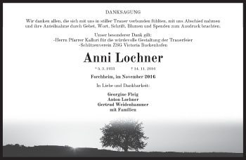Anzeige von Anni Lochner von MGO