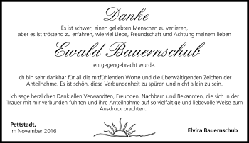 Anzeige von Ewald Bauernschub von MGO