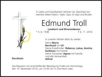Anzeige von Edmund Troll von MGO