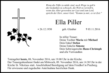 Anzeige von Ella Piller von MGO