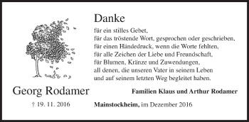 Anzeige von Georg Rodamer von MGO