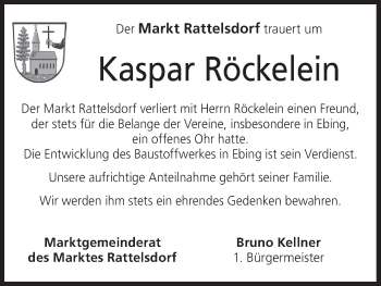 Anzeige von Kaspar Röckelein von MGO