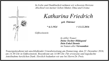Anzeige von Katharina Friedrich von MGO