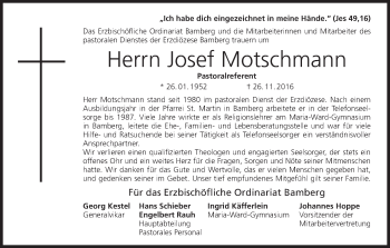 Anzeige von Josef Motschmann von MGO