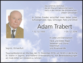 Anzeige von Adam Trabert von MGO