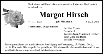 Anzeige von Margot Hirsch von MGO