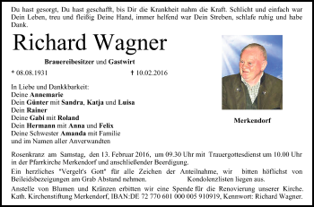 Anzeige von Richard Wagner von MGO
