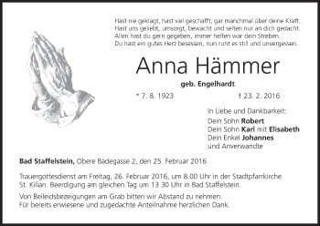 Anzeige von Anna Hämmer von MGO