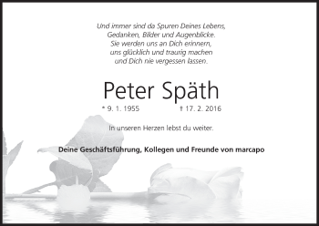 Anzeige von Peter Späth von MGO