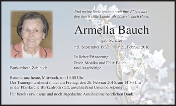 Anzeige von Armella Bauch von MGO