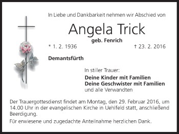 Anzeige von Angela Trick von MGO