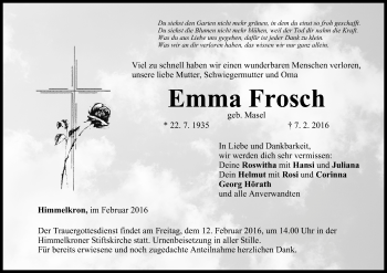 Anzeige von Emma Frosch von MGO