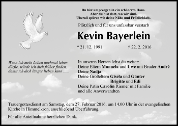 Anzeige von Kevin Bayerlein von MGO