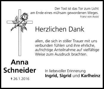 Anzeige von Anna Schneider von MGO