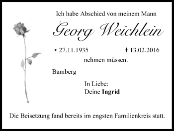 Anzeige von Georg Weichlein von MGO