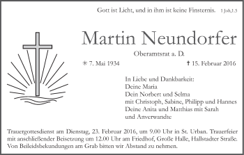 Anzeige von Martin Neundorfer von MGO