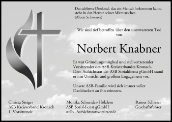 Anzeige von Norbert Knabner von MGO