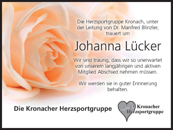 Anzeige von Johanna Lücker von MGO