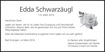 Anzeige von Edda Schwarzäugl von MGO