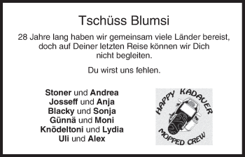 Anzeige von Blumsi  von MGO
