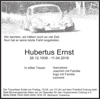 Anzeige von Hubertus Ernst von MGO