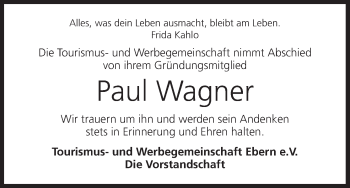 Anzeige von Paul Wagner von MGO
